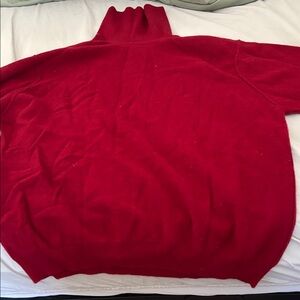 Cozy Red  vintage cashmere Turtleneck Sweater